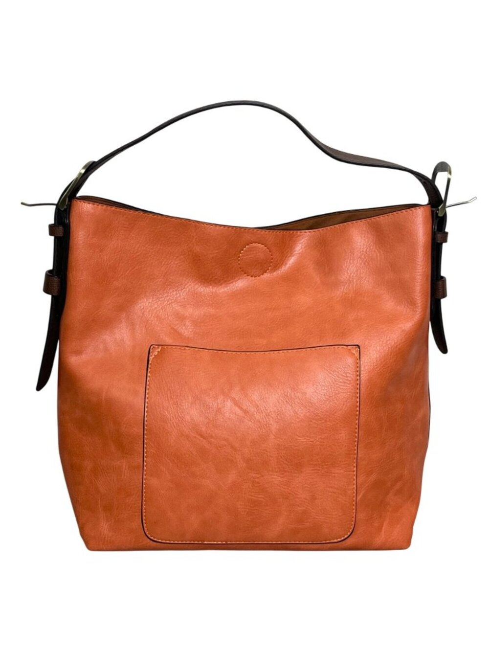 Susan Joy Coral Peach Faux Leather Hobo Shoulder Bag Large Slouch Tote